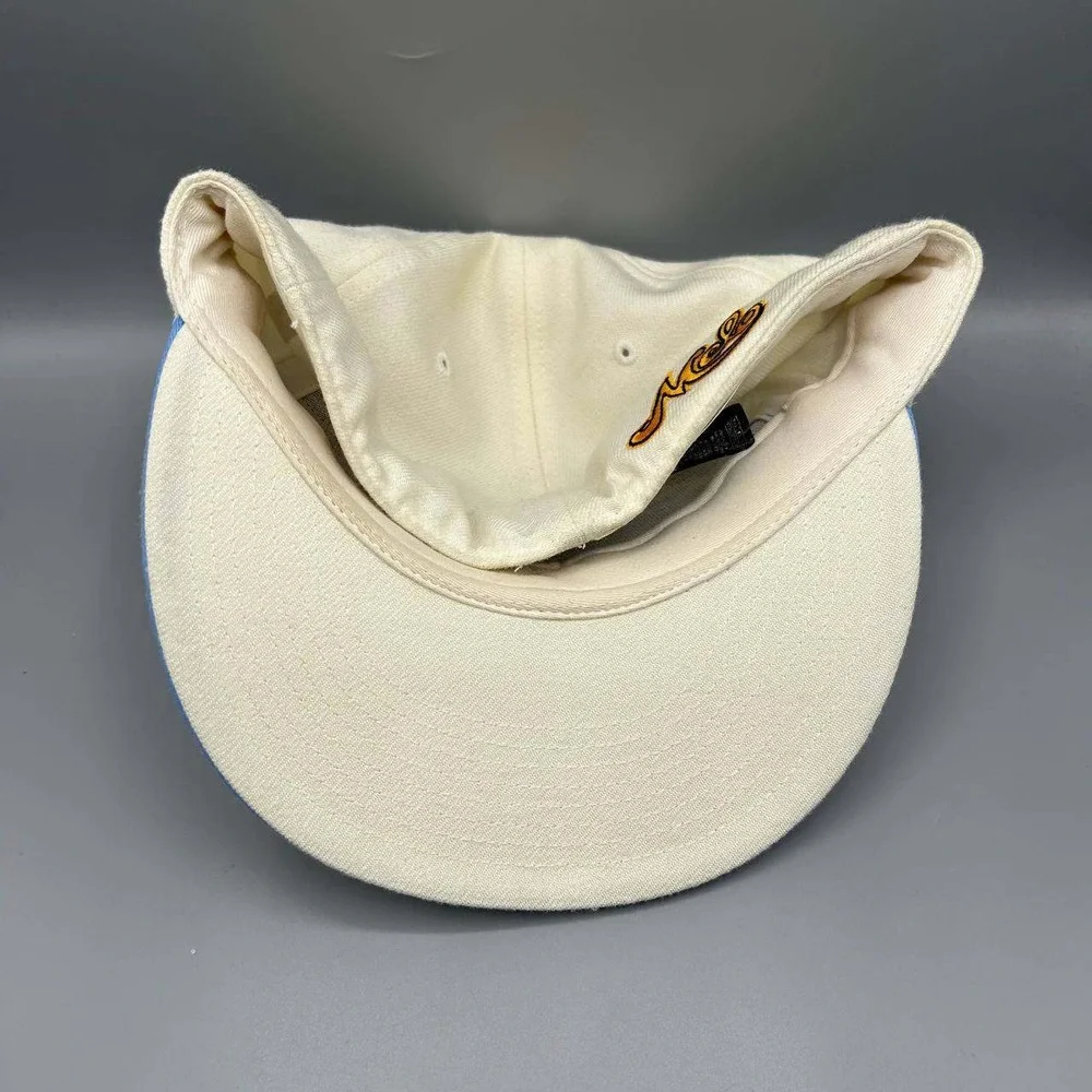 Air Jordan Hat Men 7‎ 1/4 White Blue Embroidered Jumpman Fitted Cap Melo